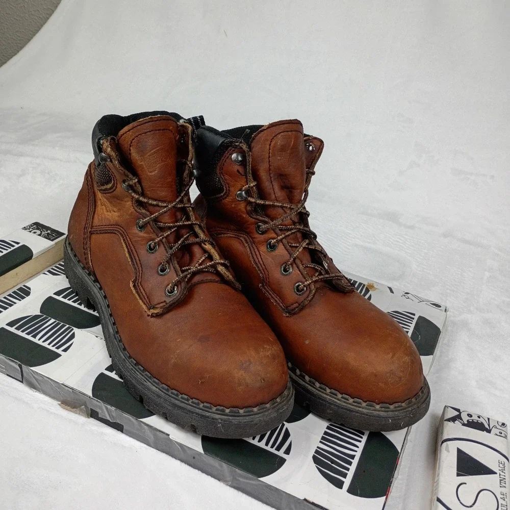 RedWing 2326 Mens Brown Leather Steel Toe EH Work Boots Made in USA Size 8‎ B